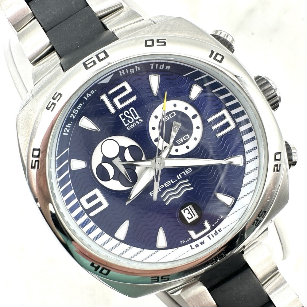 ESQ BY MOVADO Pipeline Tide & Moon Blue Dial - Excellent Condition!!